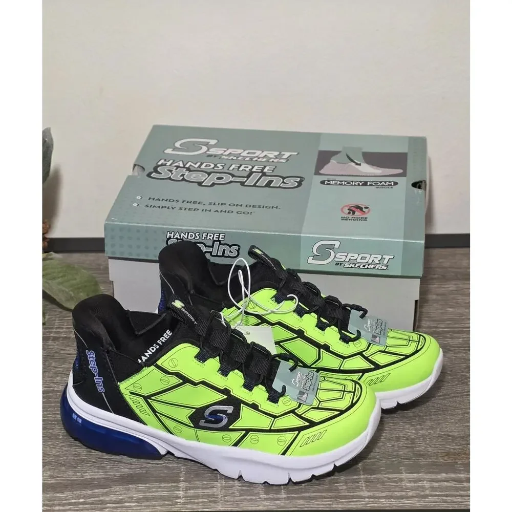 S Sport by Skechers Kids' Noah Step-Ins Sneakers - Lime Green Size 2 little boy
